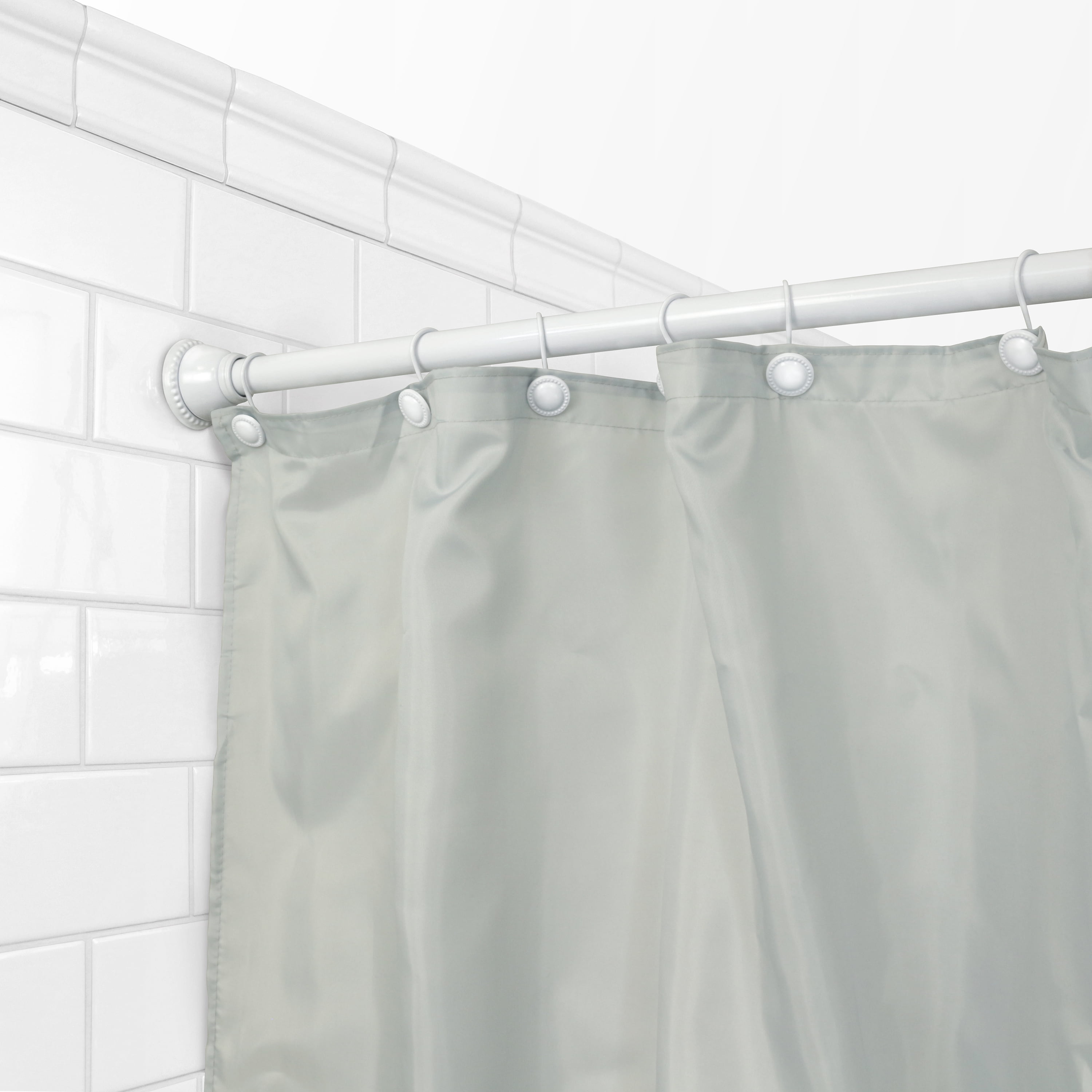 Splash Home Rust Resistant Strong Hold Constant Tension Bathroom