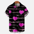 thumbnail image 2 of IROINNID Men's Valentine's Day Casual Short Sleeve Lovely Printed Blouse With Pocket, 2 of 6
