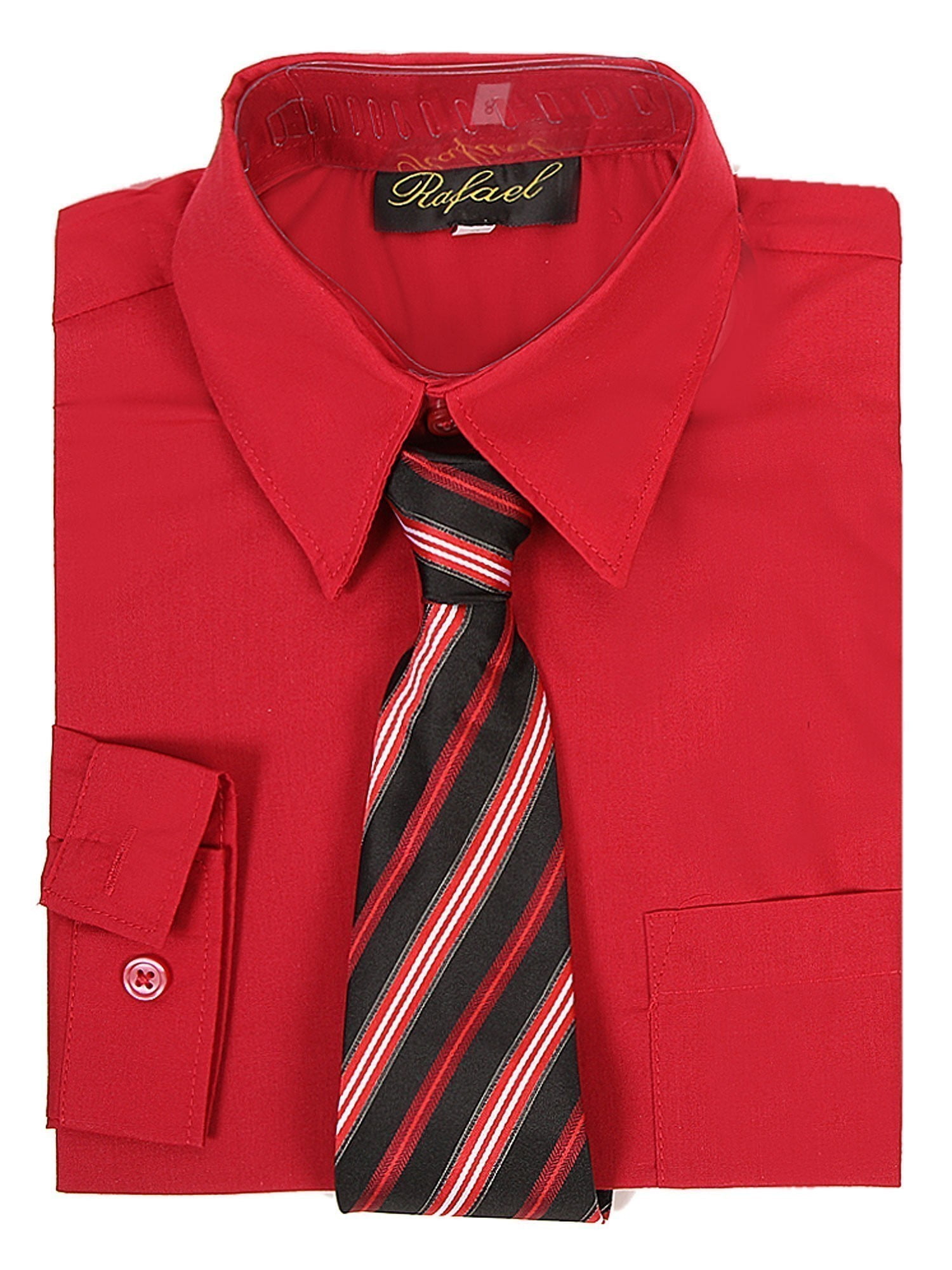 boys red and black striped shirt