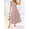 thumbnail image 3 of Vestido PRETTYGARDEN Floral Midi con Mangas Capa XXL, 3 of 6