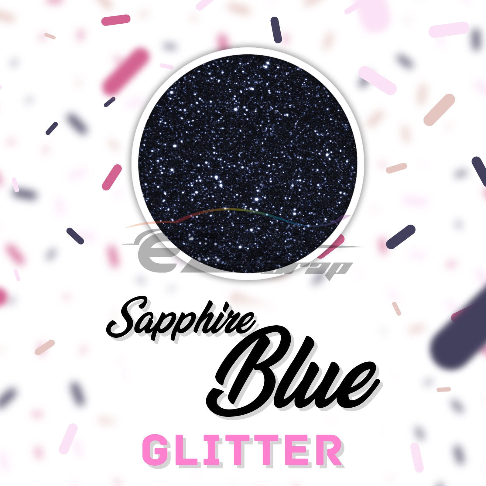 ESSMO Sapphire Blue Glitter Heat Transfer Vinyl HTV Sheet T-Shirt 20" Wide Iron On Heat Press DG18 20"x360"