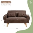 thumbnail image 5 of Futzca  47" Modern Loveseat Sofa Brown, 5 of 5