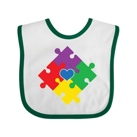 

Inktastic Autism Awareness Month Puzzle Gift Baby Boy or Baby Girl Bib