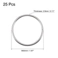 thumbnail image 2 of 50mm OD Metal O Ring Iron Electroplated Silver Tone 25 Pack, 2 of 5