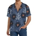 thumbnail image 3 of Xecao offers the Sunflowers for Men's Casual Short-sleeved Shirt, a button-up collared shirt with a pocket, perfect for beach vacations and yacht travel in the Small size., 3 of 7