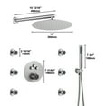 thumbnail image 5 of CASAINC Wall Mounted Stainless Steel Shower Head Thermostatic Dual Shower Faucet in Brushed Nickel, 5 of 11
