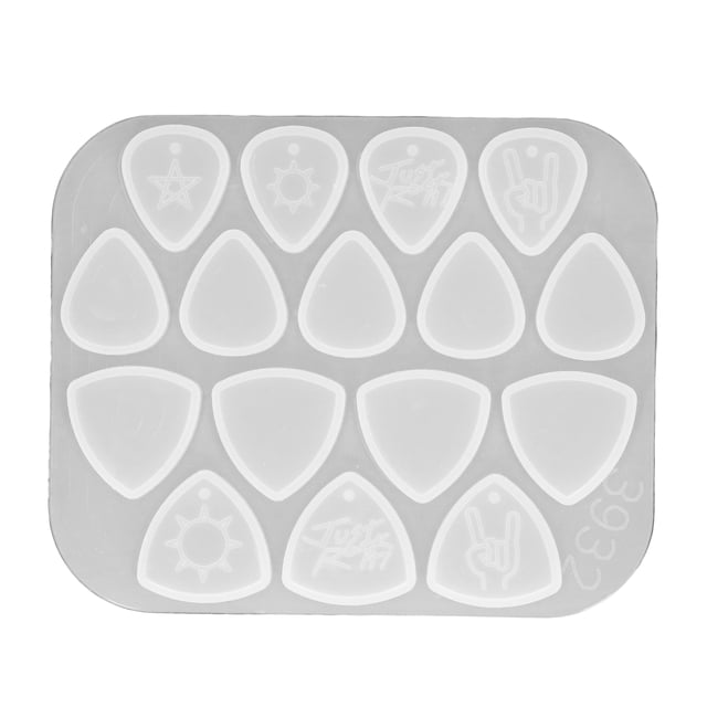 Ccdes Silicone Mold,Epoxy Molds,Silicone Mold Reusable Multipurpose DIY Triangle Guitar Picks Crystal Epoxy Silicone Mold