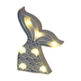 thumbnail image 2 of Mermaid Tail LED Night Light, Glowing Tabletop Decor for Bedroom , Battery Operated Decorative Lamp with Scale Texture, 2 of 6