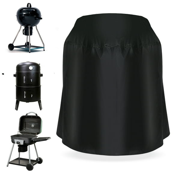 HEANUJJ Black Outdoor Grill Cover, Polyester Fiber, Weather Resistant for Garden Patio