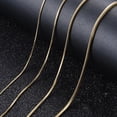 thumbnail image 4 of Hermah 0.9/1.2/1.5/2mm Mens Womens Silver Square Snake Necklace 22inch, 4 of 5