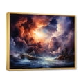 thumbnail image 2 of Designart Large Storms framed wall Art, Storm Power In Flow I , storms framed wall art decor, Pink Traditional Gold framed wall art, 40x30 inches Gold Frame, 2 of 5