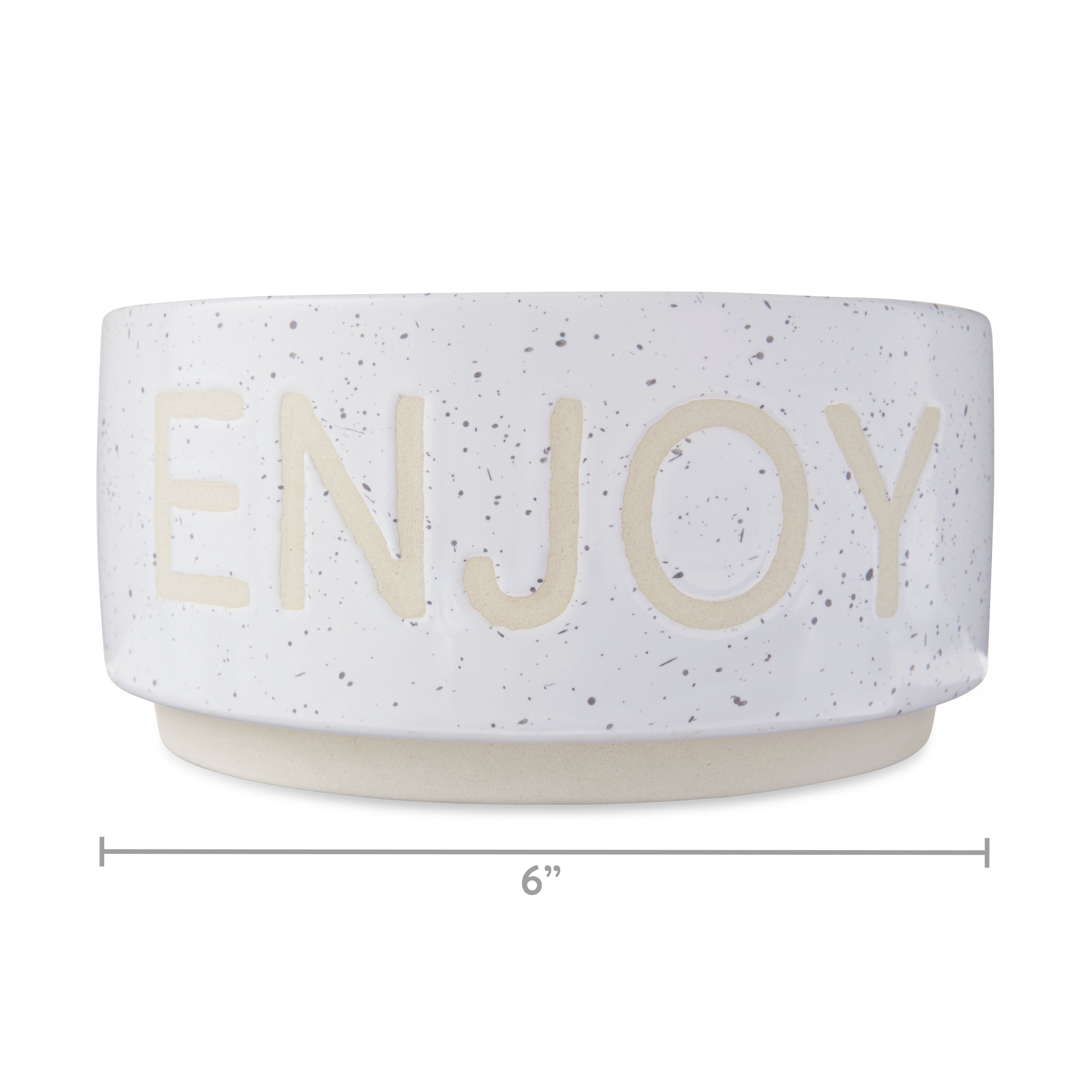 Vibrant Life Ceramic Pet Bowls for Dogs, White, Set of 2