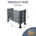 thumbnail image 6 of 4x2ft Air Conditioner Privacy Screen - 3 Metal Panels w/Breathable Design - Securely Hides Outdoor AC Units, 6 of 8