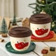 thumbnail image 1 of Ganfancp Santa Claus Mano Taza Taza de Café con Tapa Compacta Taza de Cerámica Sip Regalo Muñeco de Nieve Taza de Agua Mujer Ofertas Flash Liquidación 1 X Taza de Cerámica, 1 of 6