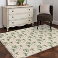 thumbnail image 3 of Summer Botanical Area Rugs 3'x5', Washable Small Throw Rugs for Living Room Bedroom, Green Spring Floral Birds Rustic Indoor Outdoor Rug Non-Slip Low Pile Carpet Runner Reversible Floor Mats, 3 of 8