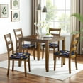 thumbnail image 6 of Pioneer Flower Seat Covers for Dining Room Chairs Set Of 4,Stretch Printed Washable Chair Seat Cover with Elastic Ties and Button,Removable Waterproof Couch Cushion Covers, 6 of 6
