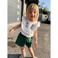 thumbnail image 5 of Toddler Baby Girl Clothes Set Short Sleeve Top Shorts Summer Outfits (2-3T, Green), 5 of 6