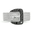 thumbnail image 4 of Designer Sterling Silver Black Diamond Buckle Ring Made In India -Jewelry By Sweet Pea Creations, 4 of 4