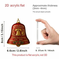 Mmeneyy Anniversary Bell Ornament, Metal Hanging Bell Christmas Tree Decorations, Vintage-Style Cast Metal Doorbell Decoration with Commemorative Detailing