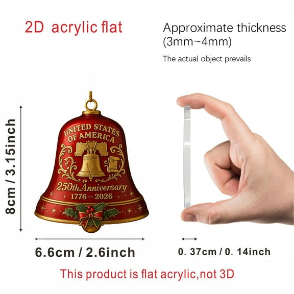 PuSpu Home Decoration 2d Acrylic Pendant For The 250th Anniversary Of The United States Clock Home Ornaments