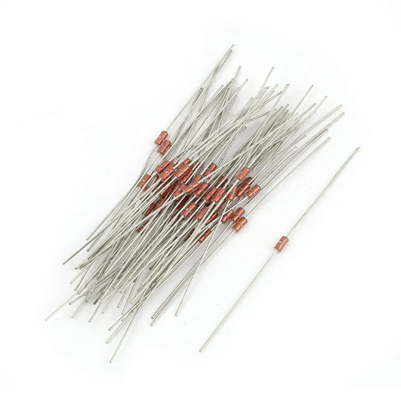 Unique Bargains 50pcs MF58 100K Ohm 3950B 5% Glass Encapsulated Resistor NTC Thermistors DIY