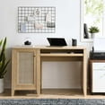 thumbnail image 2 of Modway Soma 47" Natural Rattan and MDF Wood Office Desk in Oak, 2 of 9