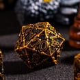 thumbnail image 4 of Cusdie 7-Die Metal DND Dice Set, Dragon Wings Design Metal Polyhedral D&D Dice Set for DND Dungeons and Dragons TTRPG Role Playing Games, 4 of 5