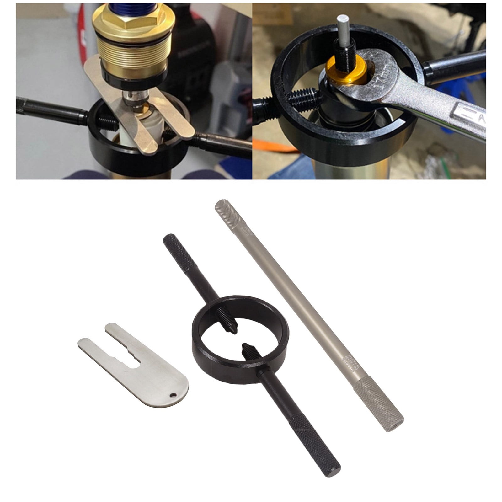 RYUJNDK Heavy Duty Motorcycle Fork Spring Compressor Tool Adjustable Motorcycle Fork Spring Compressor Tool set Simple Operate