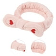 thumbnail image 3 of Unique Bargains 1 Pc Fashion Plush Wide Side Heart Knotted Headwrap for Women 7.09"x1.97" Dark Pink, 3 of 3