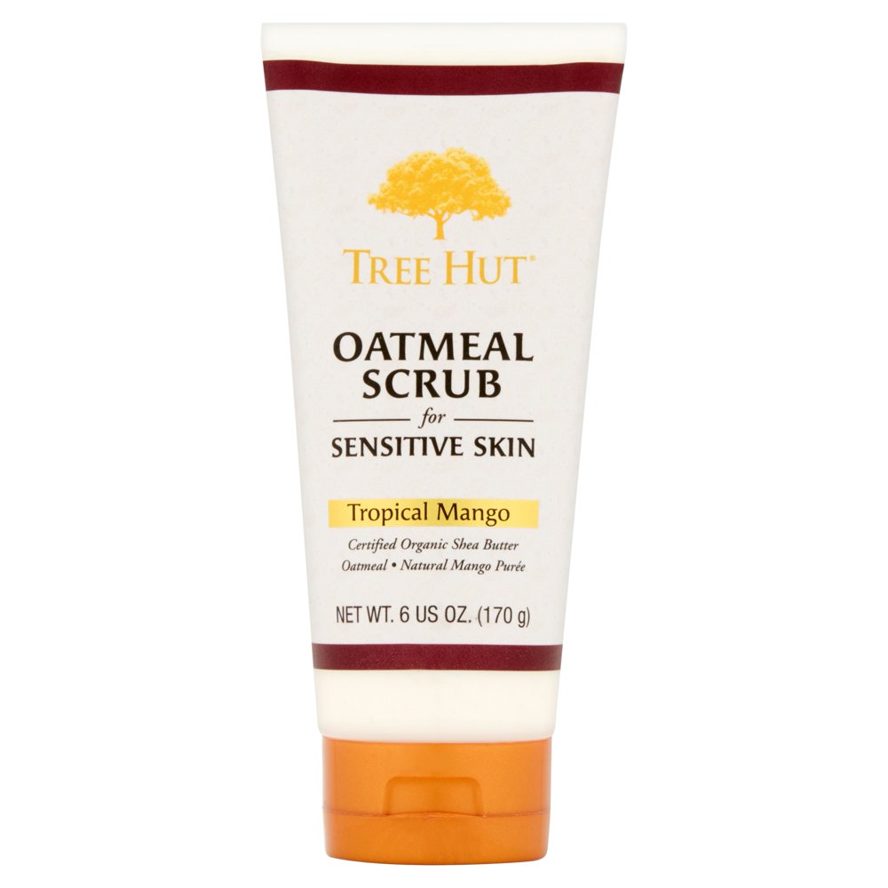 Tree Hut Tropical Mango Oatmeal Scrub for Sensitive Skin, 6 oz