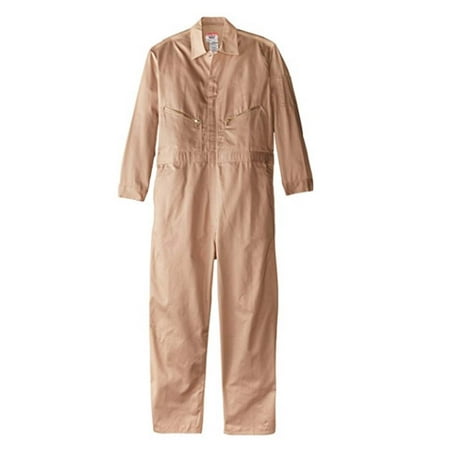 Walls Fr-Industries Mens Khaki 42 Regular Long Sleeve Twill Work Coverall