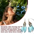 thumbnail image 4 of Pendientes de plumas Qarigey para mujer Joyería negro Cómodo Clásico Elegante, 4 of 6