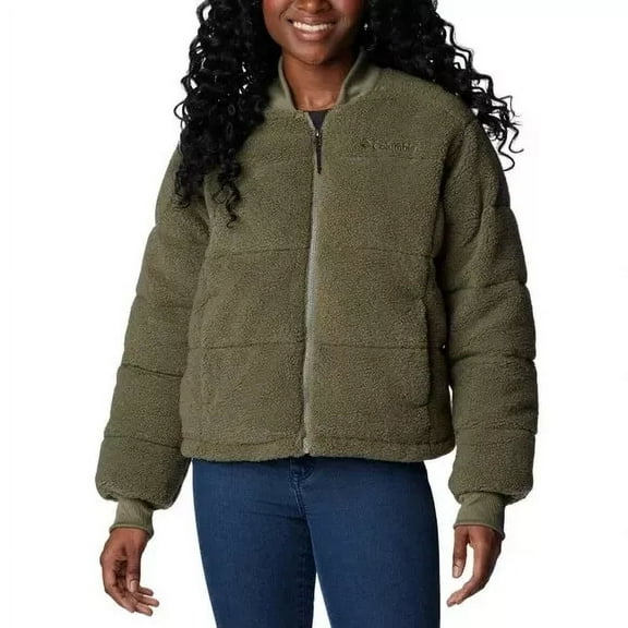 Columbia Women's Puffect Novelty Jacket, Stone Green, M