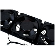 Rackmount Exhaust Cooling Fan by Griffin - 3U Ultra-Quiet Triple Fans - Keep Studio Equipment Gear Cool Rack Mount on Network IT Server - UL Approved Temperature Control Panel for DJ PA AMP Cabinet
