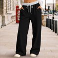 thumbnail image 4 of TOWED22 Girls Uniform Pants Flare Sweatpants Joggers Pants Preppy Clothes for Girls, 4 of 7
