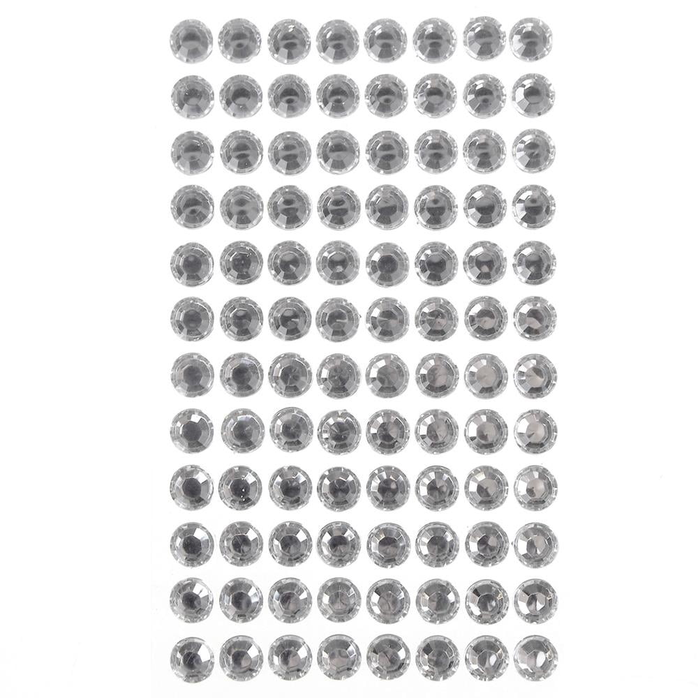 BUZIFU 1056pcs Self Adhesive Pearls Gems White Flat Back Pearl Sticker  Round Stick On Pearls Beads Assorted Size Flat Backed Rhinestone Diamantes  for