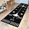 thumbnail image 1 of Runway & Aircraft Rug - Aviation Carpet, Plane & Airport Design, 100x500Cm/39x196inch, 1 of 1