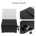 thumbnail image 3 of HAKIDZEL Public Ballot Box For School Use Acrylic Black 1Pcs, 3 of 7