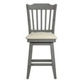 thumbnail image 5 of Weston Home Sheena Wood Slat Back 24-inch Counter Height Swivel Stool, Antique Grey, 5 of 6