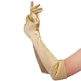 thumbnail image 5 of Fdelink Women'S Long Satin Finger Gloves Elbow Length 1920S Opera Bridal Dance Gloves Arm Sleeve (Gold), 5 of 8