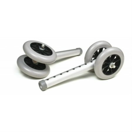 Lumex Fixed Wheels, 5" Bariatric Walker Wheels - 1 Pair