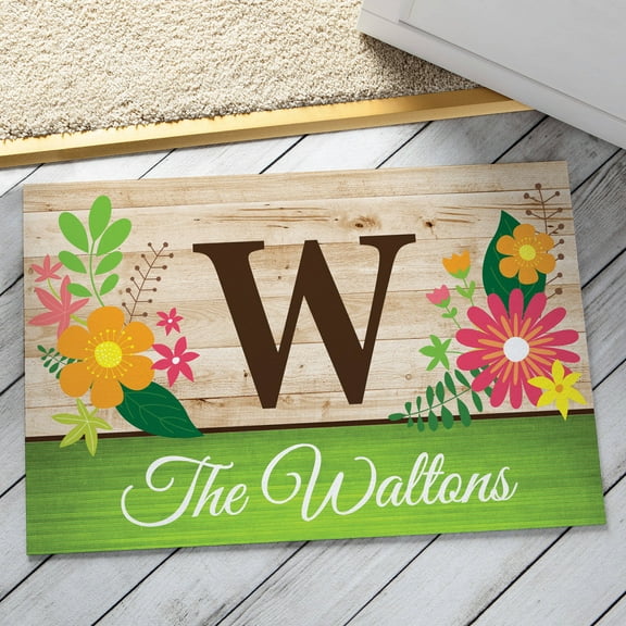 Personalized Spring Monogram Doormat