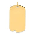 thumbnail image 3 of 14k Yellow Gold Solid Plain .027 Gauge Engravable Dog Tag with Notch Disc Charm Pendant, 3 of 5