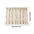 thumbnail image 3 of Farmhouse Kitchen Stove Curtain, Ruffled Lace Trim Stove Cover Curtain with Floral Prints, Decorative Oven Door Curtain for Vintage Kitchen Decor(22*31"), 3 of 4