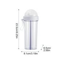thumbnail image 2 of Creative Two Flavor Water Cup, 600ml Dual Chamber Design with Two Straws, Couple Outdoor Drinking Cup for Camping, Hiking, Backpacking, and Travel,Blue, 2 of 2