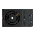 thumbnail image 4 of StarTech.com 3-Bay Hot Swap Backplane for 3.5in SAS II/SATA III - 6 Gbps HDD - Aluminum Trayless Mobile Rack Backplane (HSB3SATSASBA),Black, 4 of 6