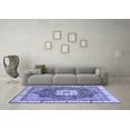 thumbnail image 3 of Ahgly Company Indoor Rectangle Abstract Blue Modern Area Rugs, 3' x 5', 3 of 4