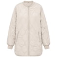 thumbnail image 2 of Lmnyox Puffer Coats for Women Full Zipper Quilted Puffy Jackets Winter Thermal Collared Jackets with Pockets, 2 of 8