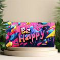thumbnail image 4 of 1 Pcs 2D Flat License Plate Covers & Frames, Be Happy For Decorative Front, Waterproof For Decoration Aluminum License Plate Covers & Frames Cover For Men Women, 12" X 6", 4 of 6