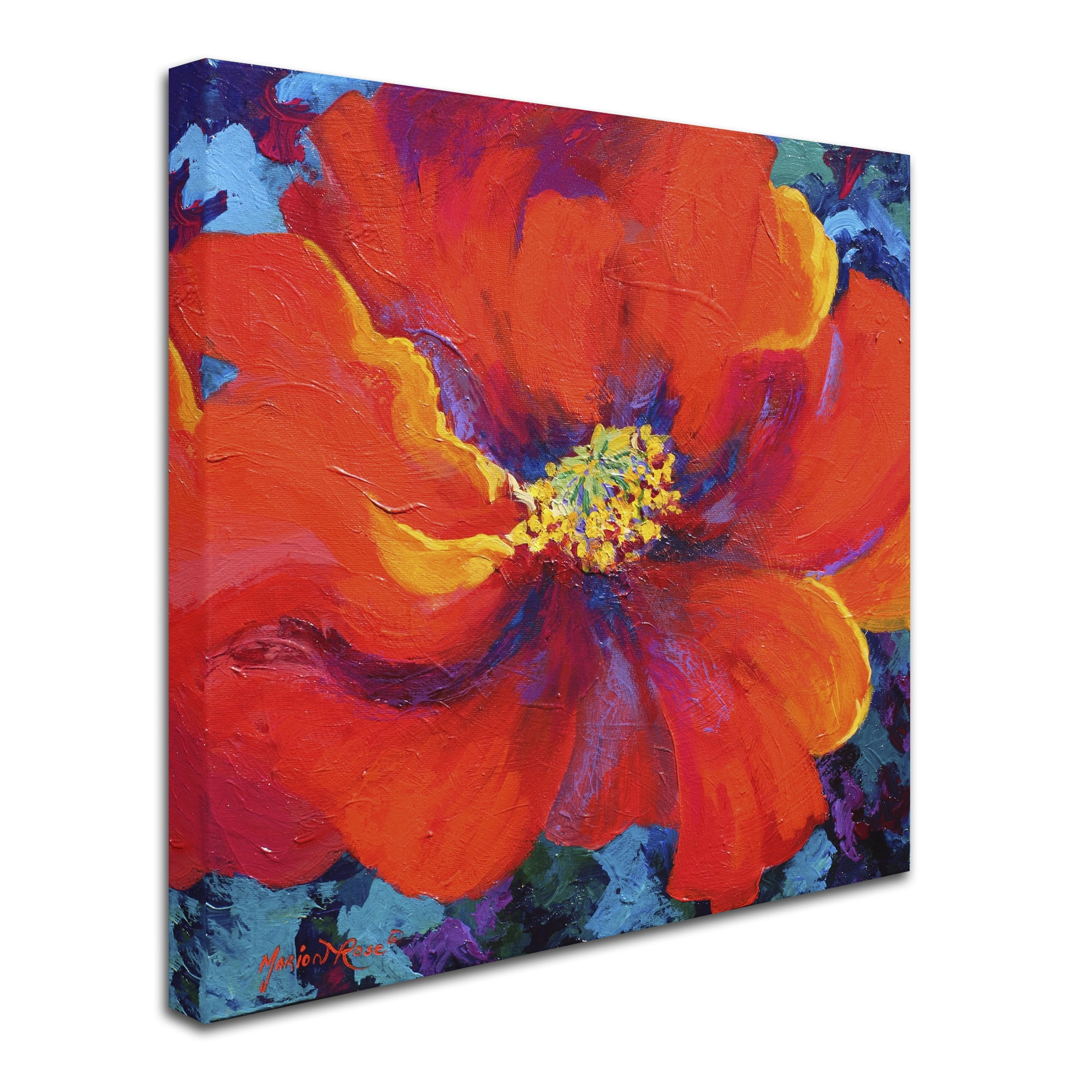 Trademark Fine Art 'Passion Poppy' Canvas Art by Marion Rose